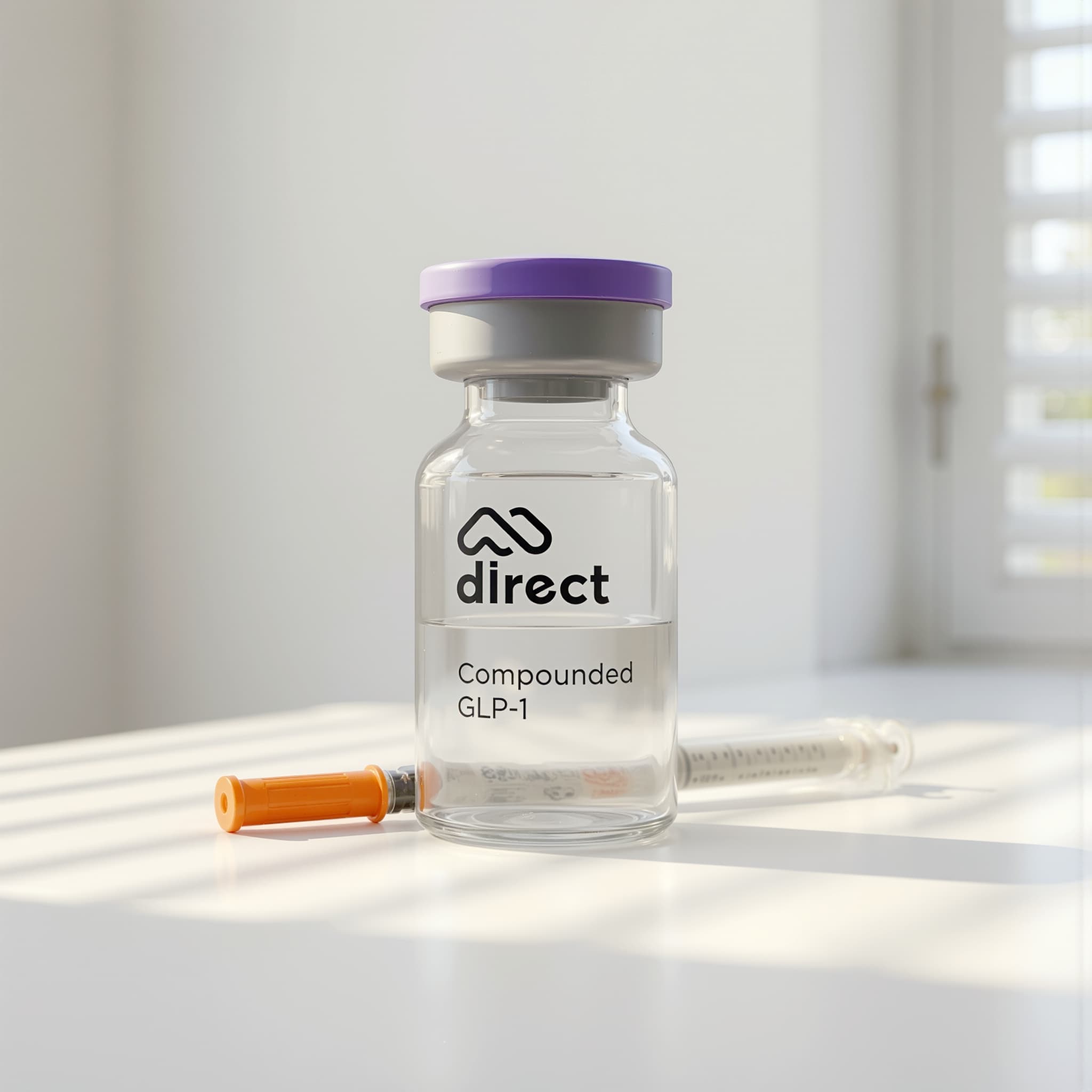 GLP-1 in a vial and syringe